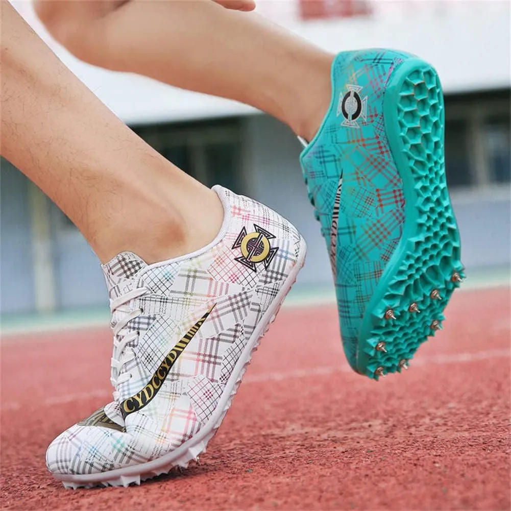 GEXECEUSS Mens Track and Field Shoes for Running Training - Youth Racing Spike Shoes - Professional Sprint Sport Sneakers
