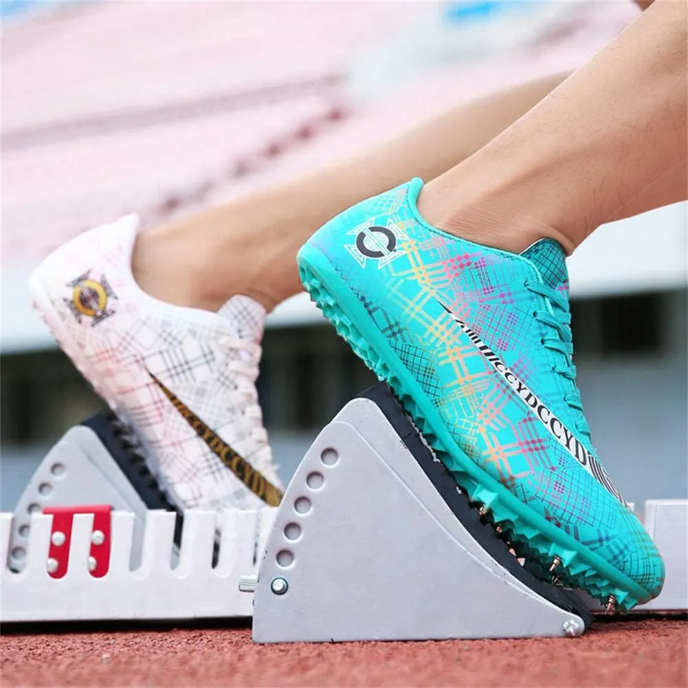 GEXECEUSS Mens Track and Field Shoes for Running Training - Youth Racing Spike Shoes - Professional Sprint Sport Sneakers