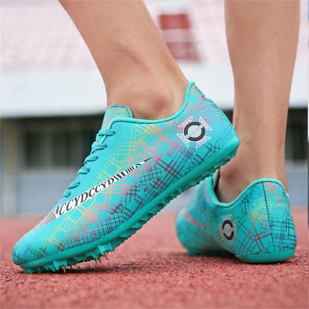 GEXECEUSS Mens Track and Field Shoes for Running Training - Youth Racing Spike Shoes - Professional Sprint Sport Sneakers