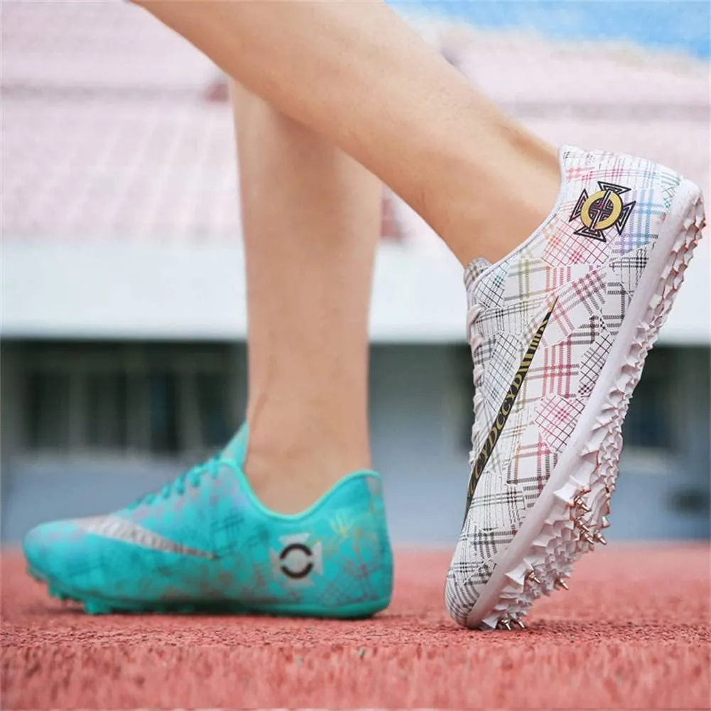 GEXECEUSS Mens Track and Field Shoes for Running Training - Youth Racing Spike Shoes - Professional Sprint Sport Sneakers