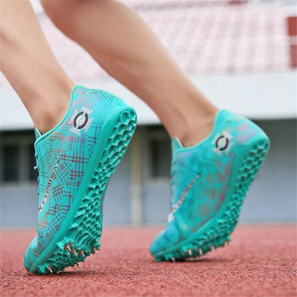 GEXECEUSS Mens Track and Field Shoes for Running Training - Youth Racing Spike Shoes - Professional Sprint Sport Sneakers
