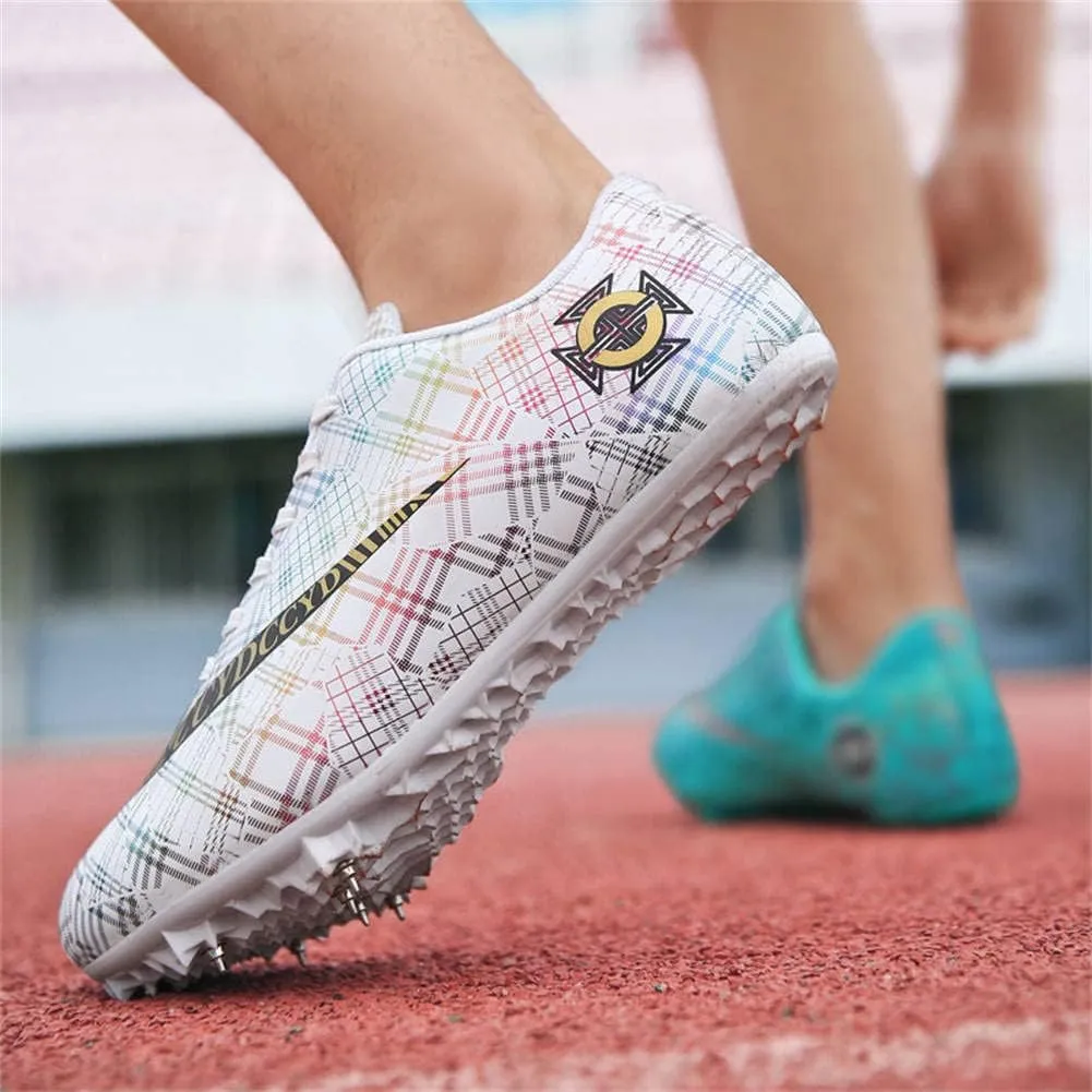GEXECEUSS Mens Track and Field Shoes for Running Training - Youth Racing Spike Shoes - Professional Sprint Sport Sneakers