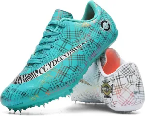 GEXECEUSS Mens Track and Field Shoes for Running Training - Youth Racing Spike Shoes - Professional Sprint Sport Sneakers