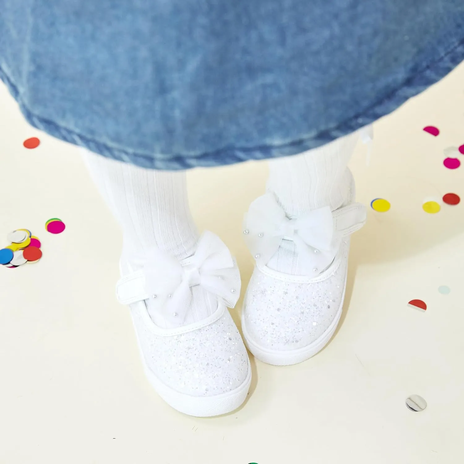 GINFIVE Toddler Girls Sneakers Little Girls Slip On Shoes School Sneakers Toddler