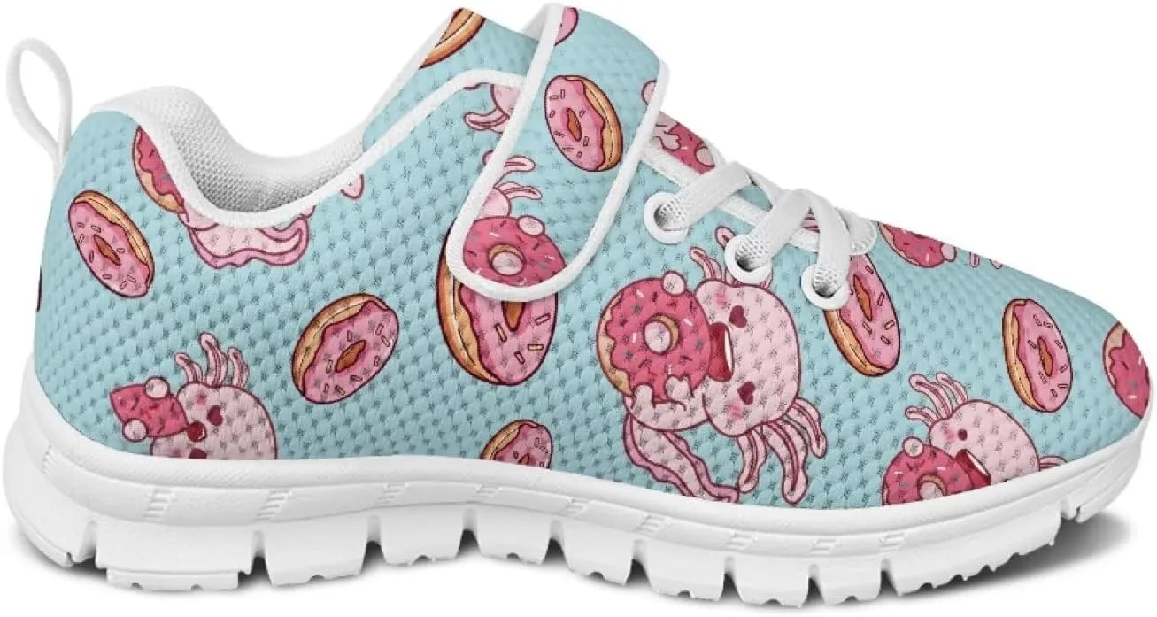 Girls Boys Lightweight Strap Sneakers Non-Slip Running Athletic Shoes High Top Barefoot Shoes Walking Sneakers