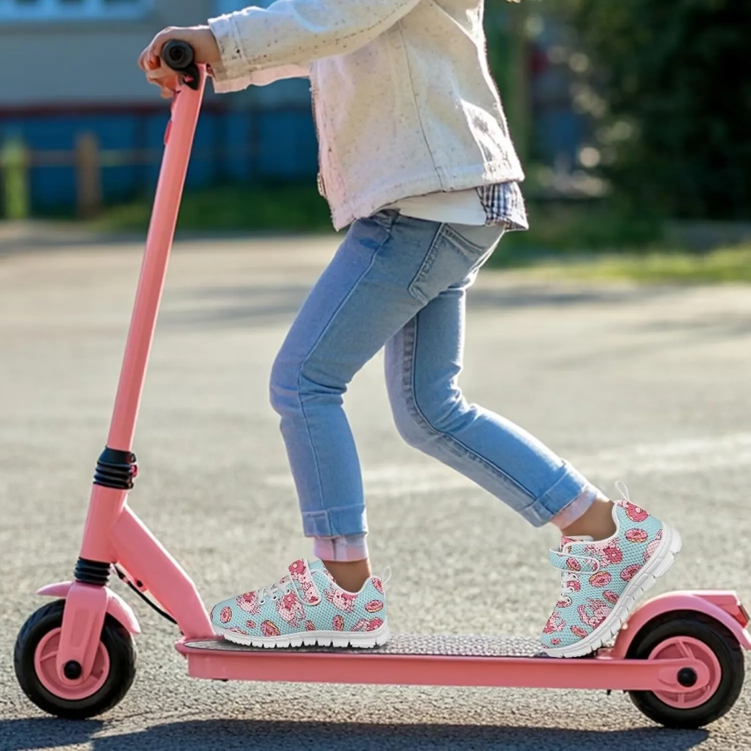 Girls Boys Lightweight Strap Sneakers Non-Slip Running Athletic Shoes High Top Barefoot Shoes Walking Sneakers