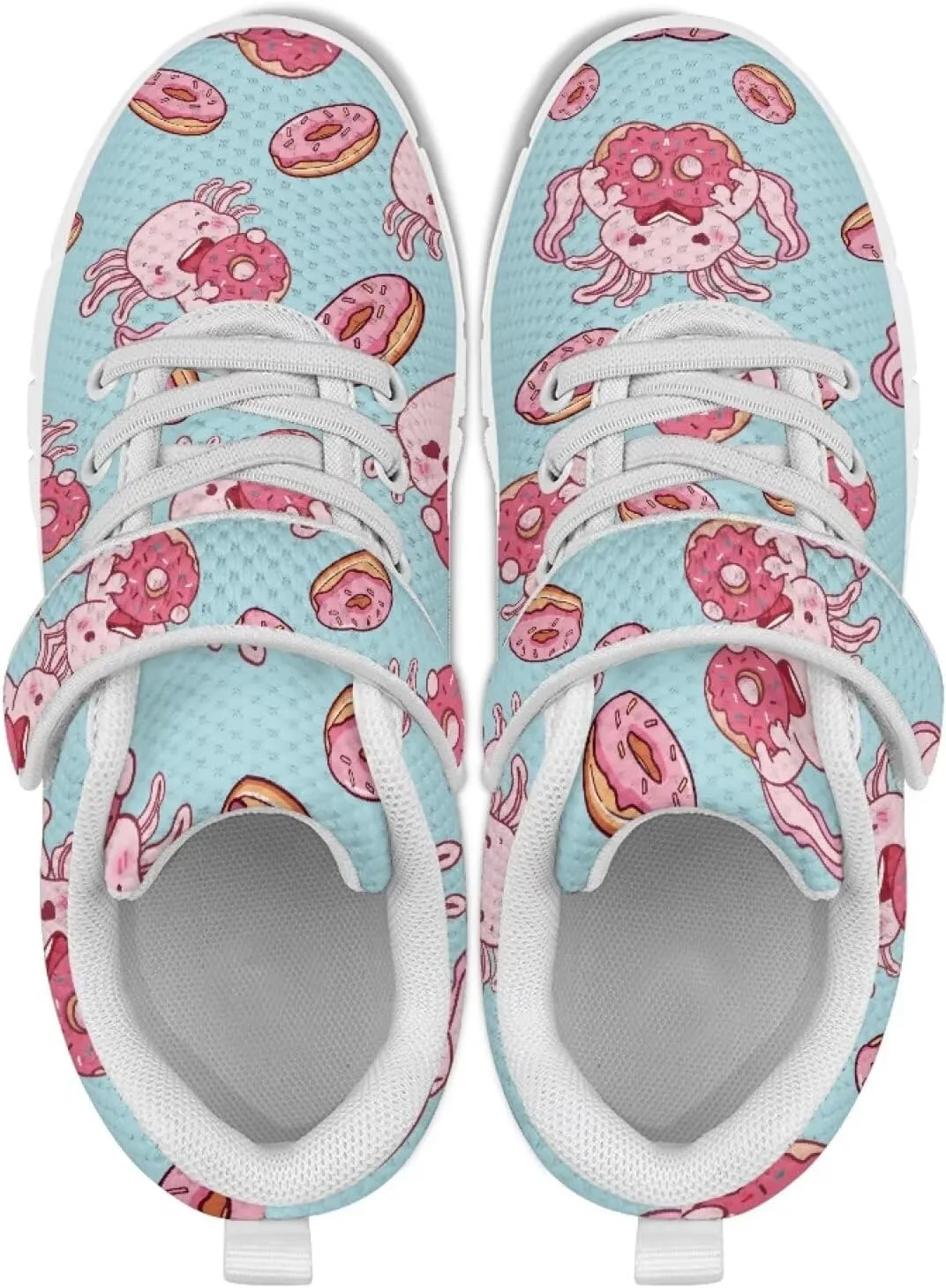 Girls Boys Lightweight Strap Sneakers Non-Slip Running Athletic Shoes High Top Barefoot Shoes Walking Sneakers