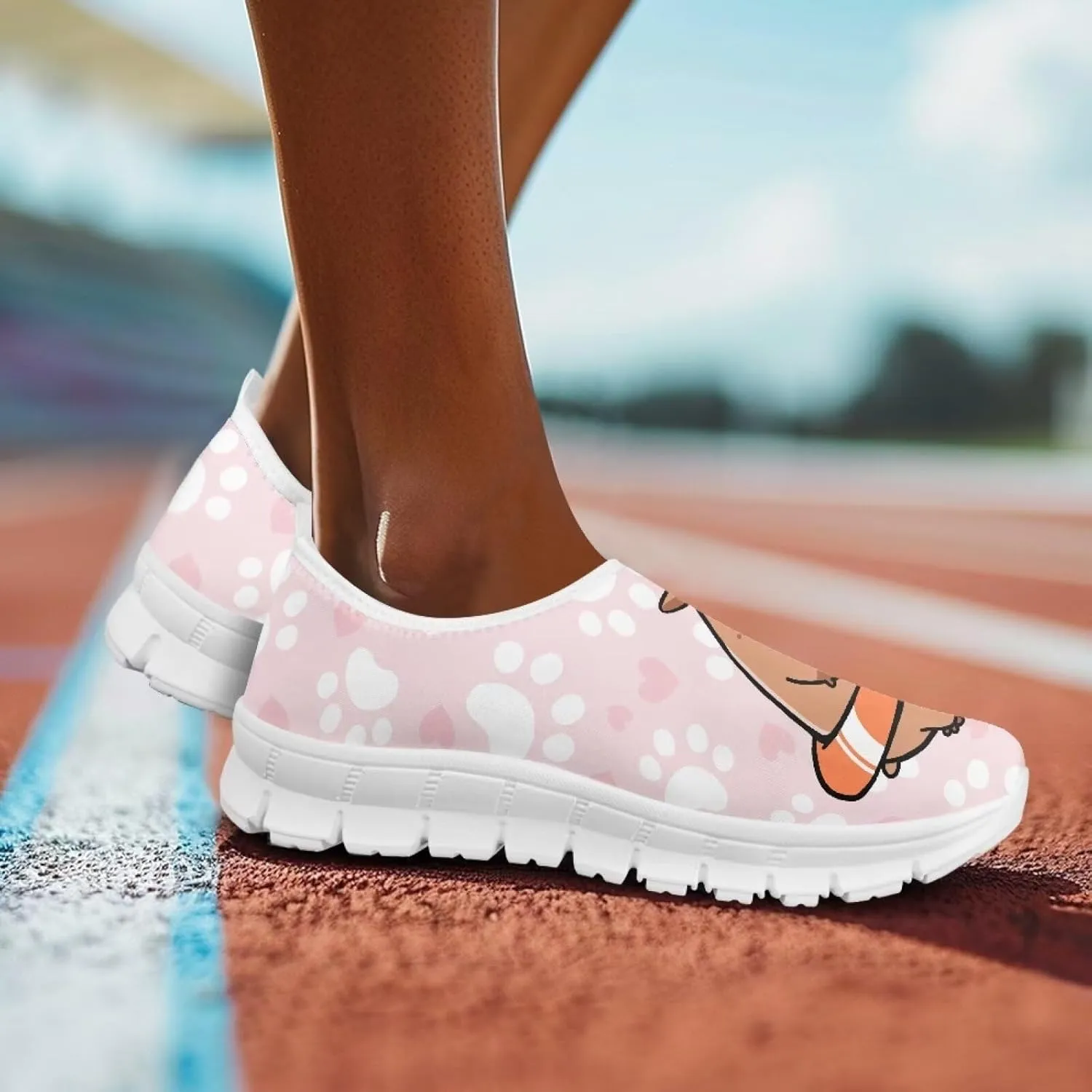 GOSTONG Sneakers for Women Slip on Home Loafers Non Slip Comfort Athletic Shoes Training Running Sneakers White US 5.5-11.5