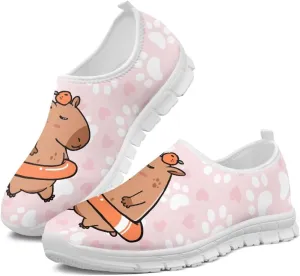 GOSTONG Sneakers for Women Slip on Home Loafers Non Slip Comfort Athletic Shoes Training Running Sneakers White US 5.5-11.5