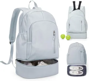 Gym Backpack for Women Foldable Outdoor Weekender Gym Bag with Shoe Compartment & Wet Pocket, Waterproof Sports Backpack, Dance Back Pack & Yoga Track Bag-Blue