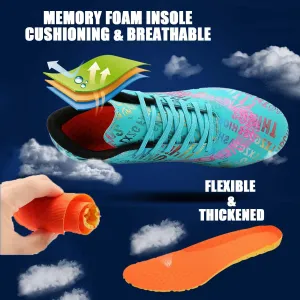 HESBITEUL Mens Track and Field Shoes Sprint Sport Sneakers Youth Professional Training Racing Running Shoes