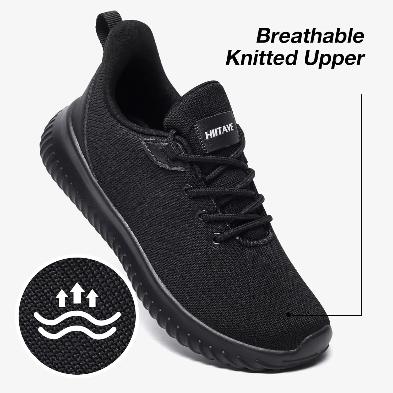 HIITAVE Little Big Kids Sneakers Children Sport Athletic Running Shoes for Boys Girls Youth