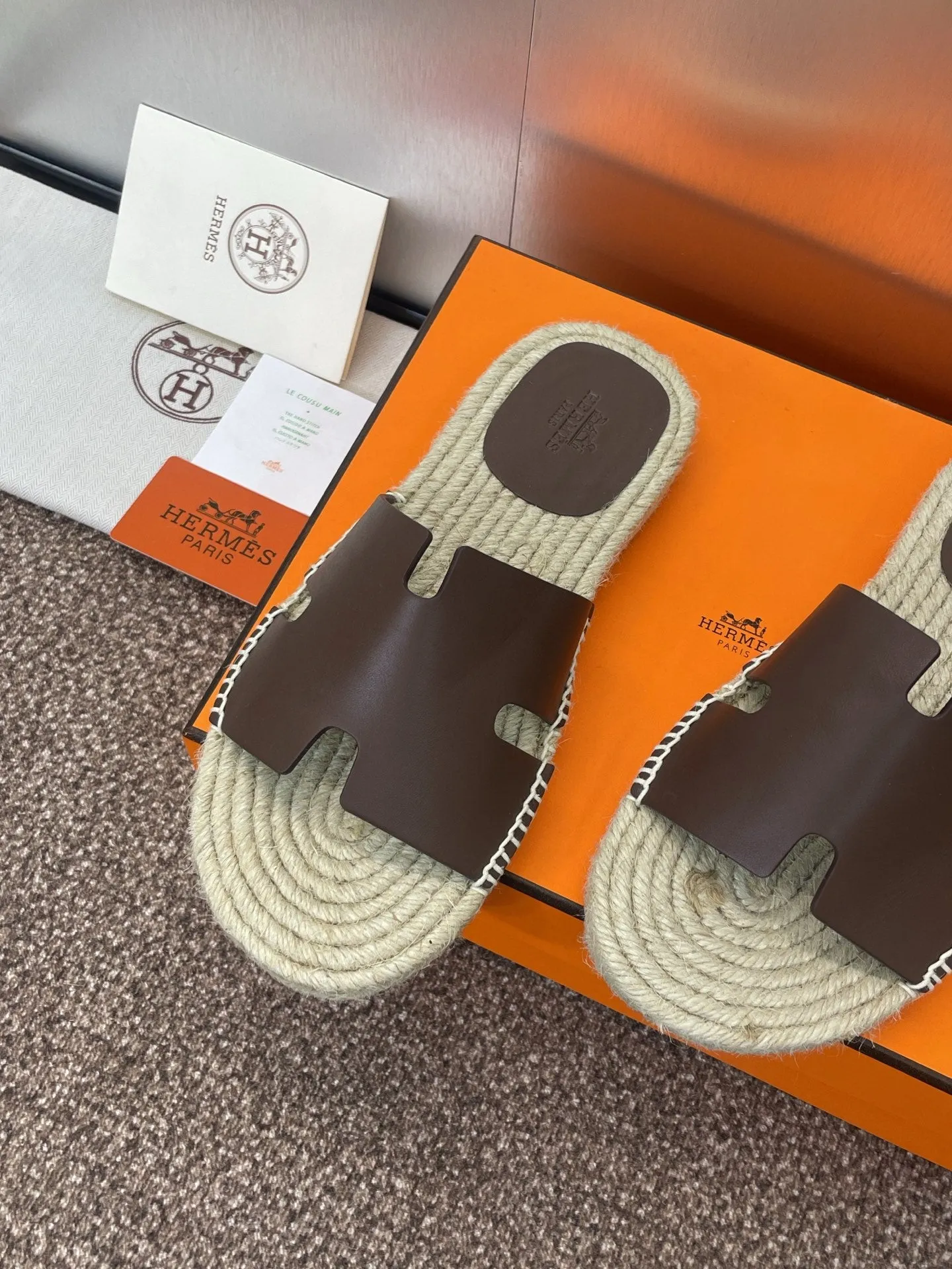 HM 25 Antigua Espadrilles Chocolate Calfskin