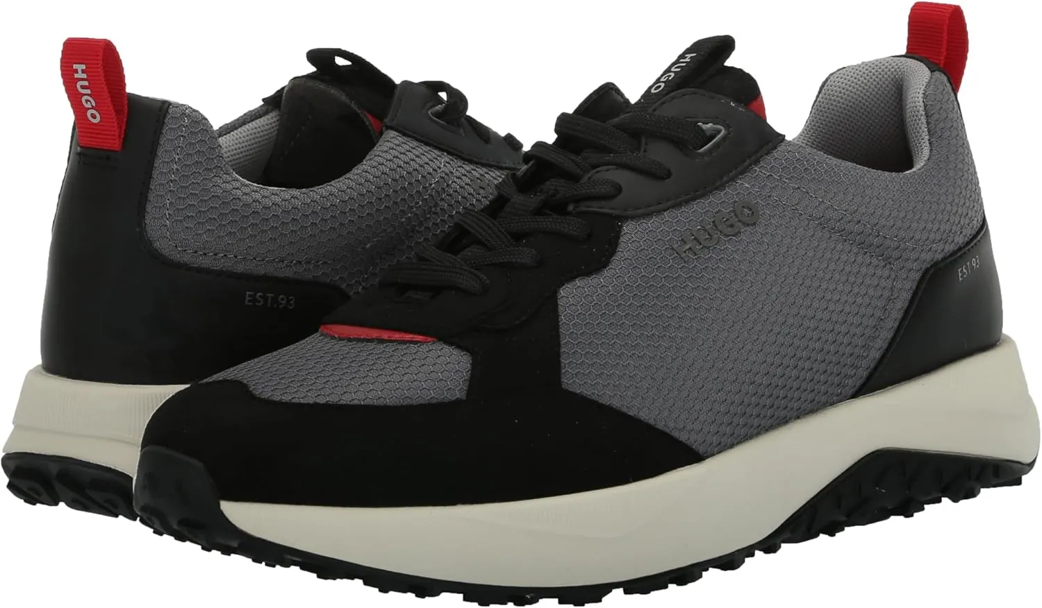 HUGO Men's Running Style Mix Material Sneakers