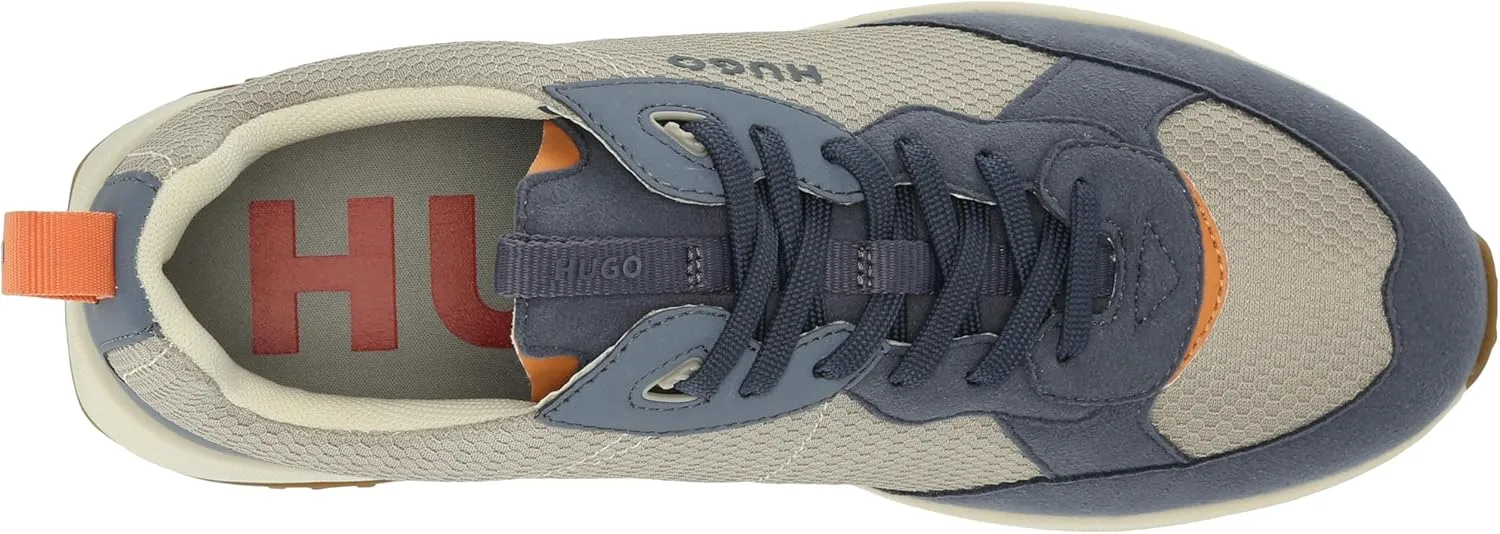 HUGO Men's Running Style Mix Material Sneakers