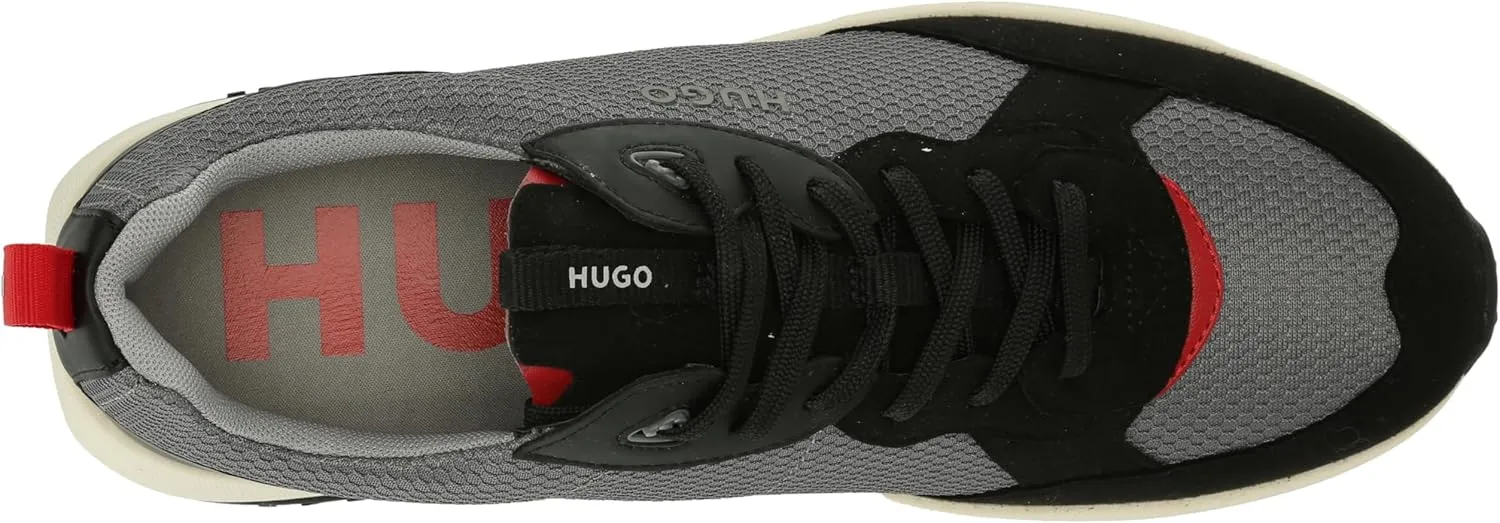 HUGO Men's Running Style Mix Material Sneakers