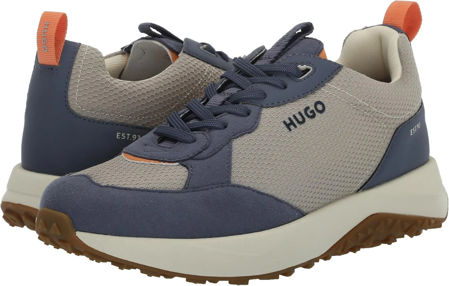 HUGO Men's Running Style Mix Material Sneakers