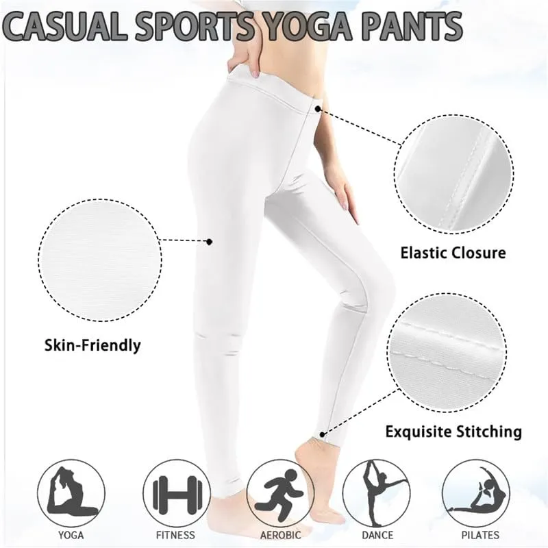 Irisjudy High Waisted Yoga Pants for Workout, Solid Color Tummy Control Running Leggings for Women, Fashion Clubwear Tights