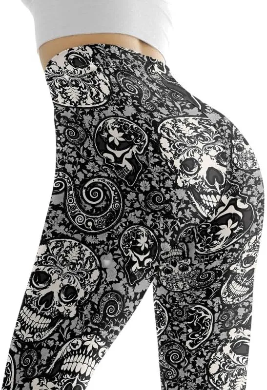 Irisjudy Womens High Waist Workout Leggings for Yoga,Jogging, Novelty Printed Buttery Soft Stretchy Pants Tights Outfit