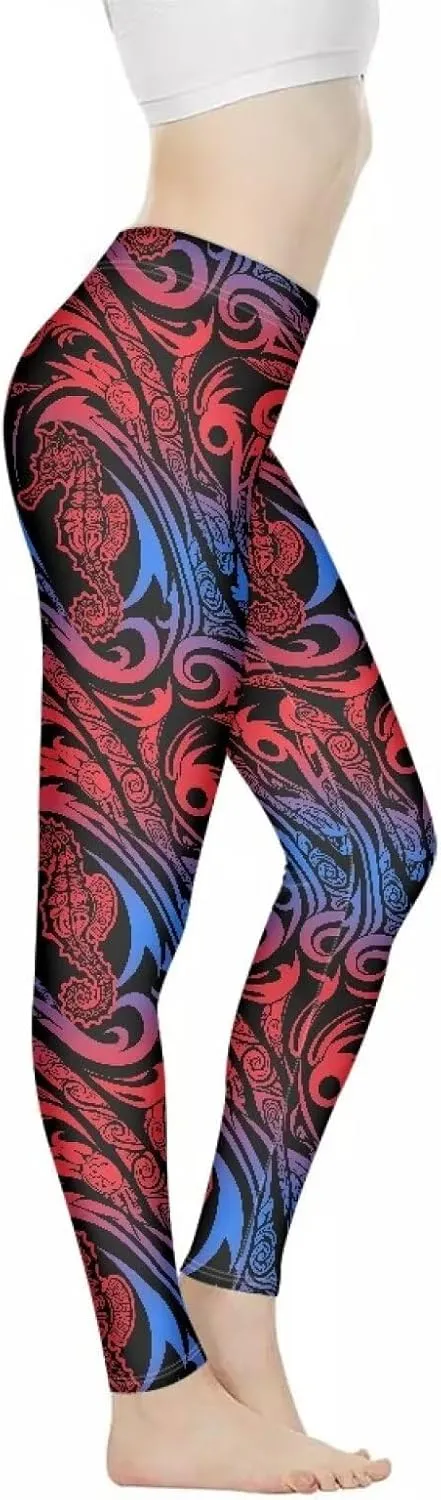 Irisjudy Womens High Waist Workout Leggings for Yoga,Jogging, Novelty Printed Buttery Soft Stretchy Pants Tights Outfit