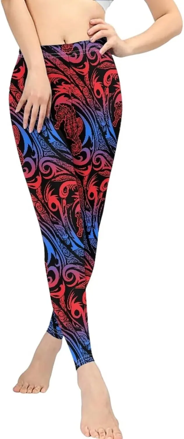 Irisjudy Womens High Waist Workout Leggings for Yoga,Jogging, Novelty Printed Buttery Soft Stretchy Pants Tights Outfit