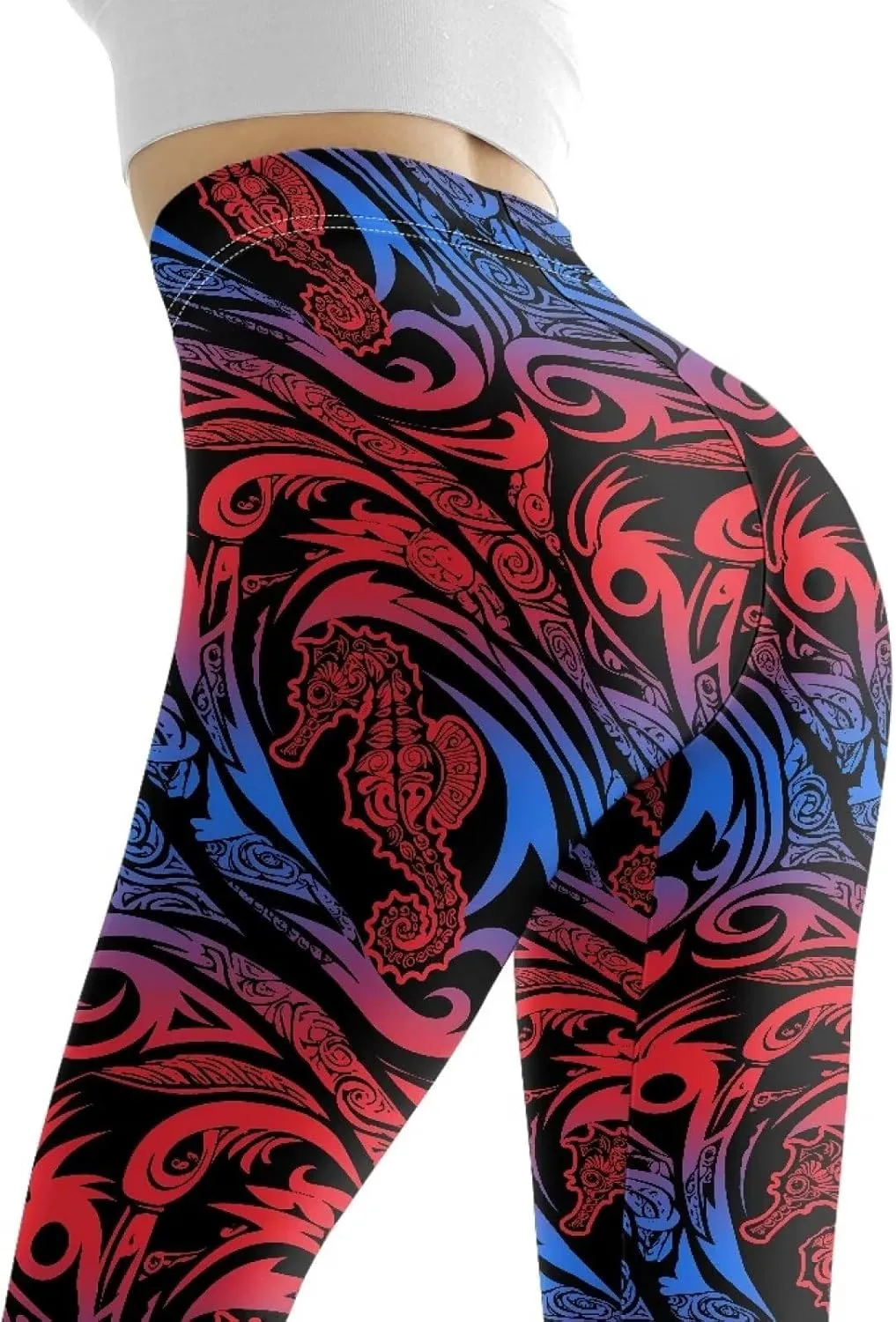 Irisjudy Womens High Waist Workout Leggings for Yoga,Jogging, Novelty Printed Buttery Soft Stretchy Pants Tights Outfit