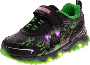 Josmo Kids Monster Jam Grave Digger LED Light Up Shoes Megalodon Monster Truck Shoes for Boys El Toro Loco (Sizes: 6-10 Toddler / 11-12 Little Kid)