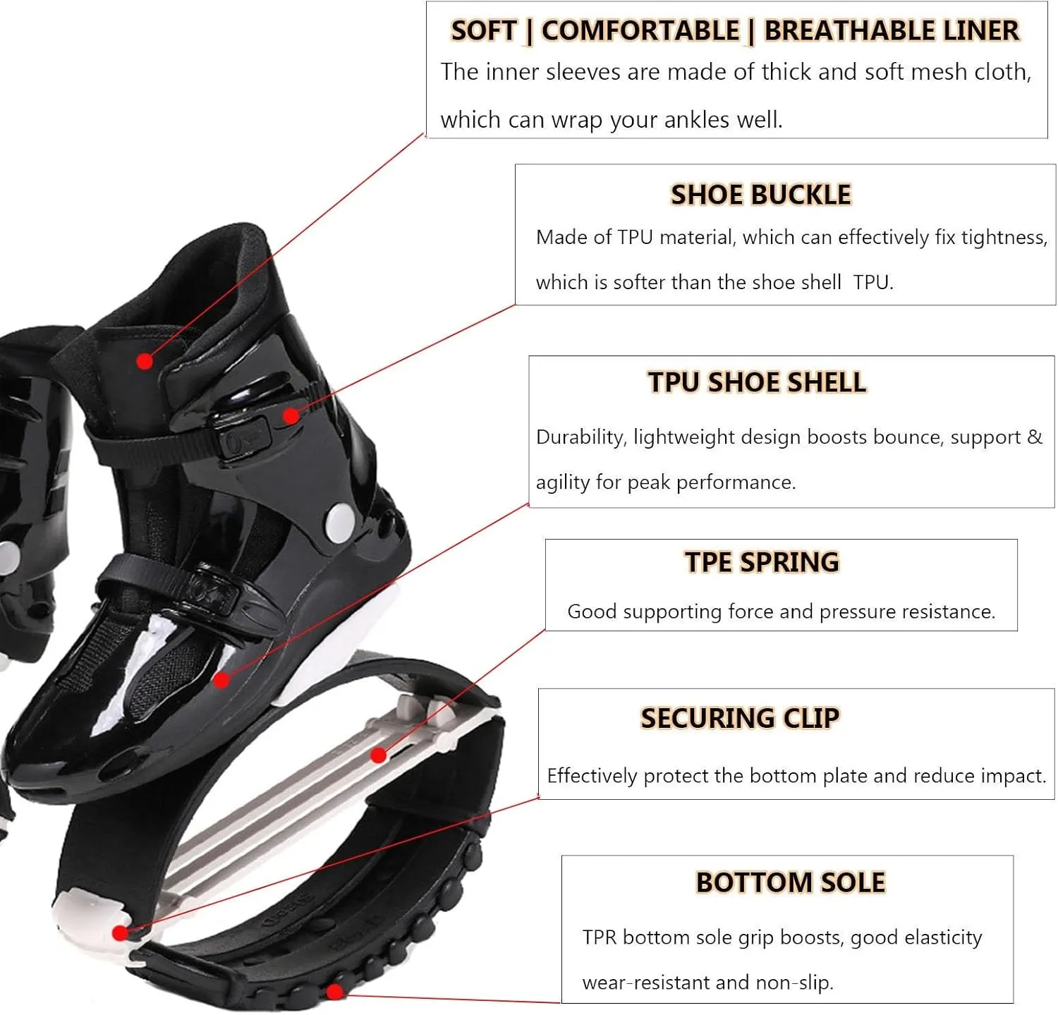 Kangaroo Jump Shoes Fitness Bouncing Shoes for Adult Teen, Indoor and Outdoor Fun Sports Anti Gravity Running Moon Shoes with Comfortable Lining