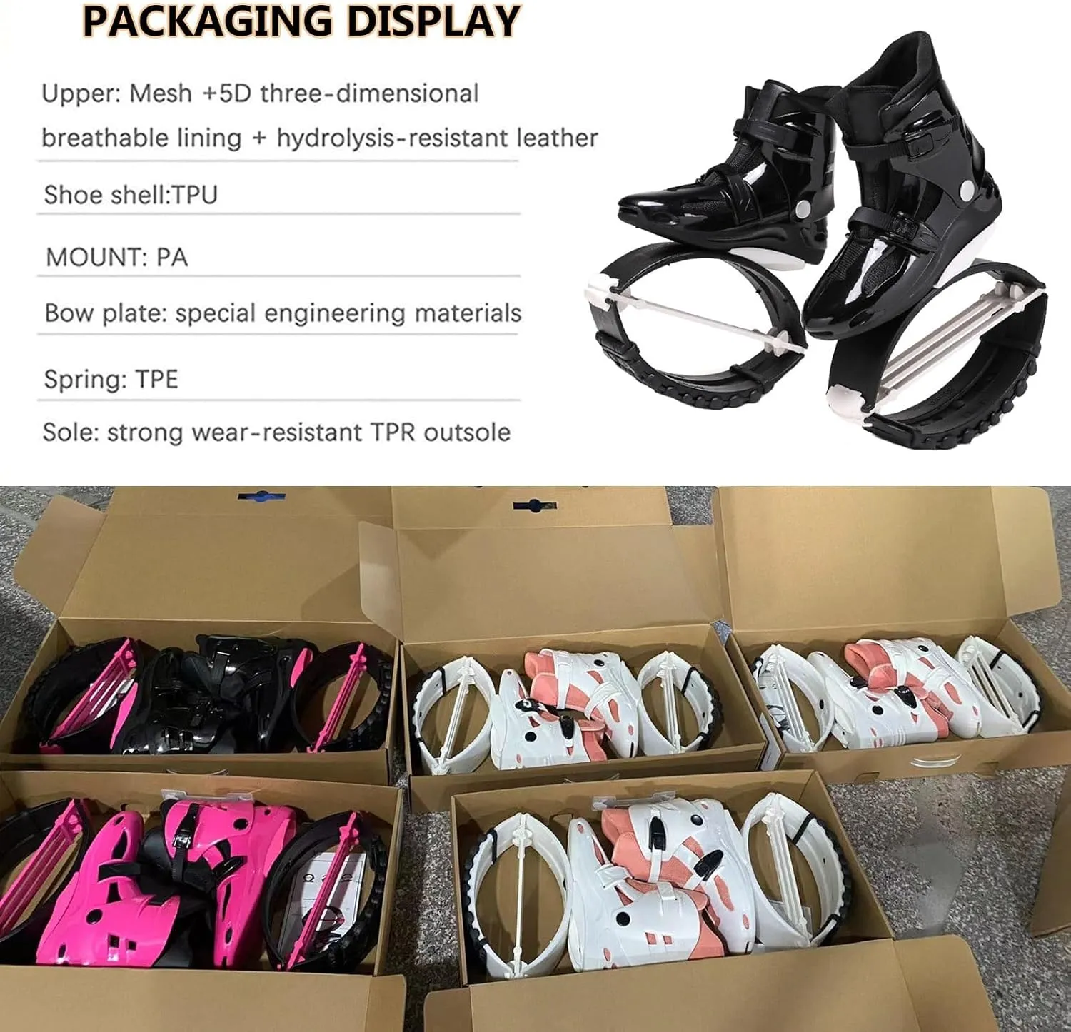 Kangaroo Jump Shoes Fitness Bouncing Shoes for Adult Teen, Indoor and Outdoor Fun Sports Anti Gravity Running Moon Shoes with Comfortable Lining
