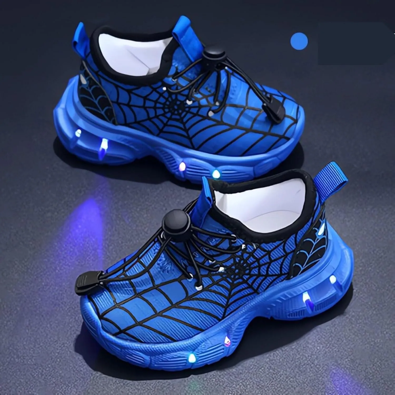 Kids Light Up Shoes Toddler Boys Girls LED Luminous Running Trainers Cartoon Mesh Breathable Sports and Walking Sneaker