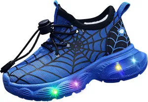 Kids Light Up Shoes Toddler Boys Girls LED Luminous Running Trainers Cartoon Mesh Breathable Sports and Walking Sneaker