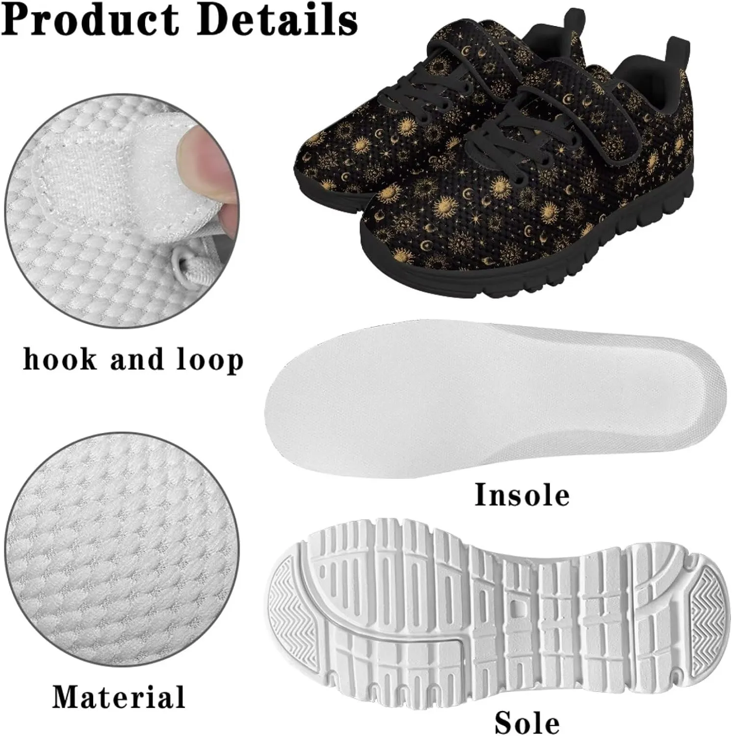 Kids Mesh Sneakers Single Buckle Arch Support Elastic Strap Sports Shoes for Boys Girls
