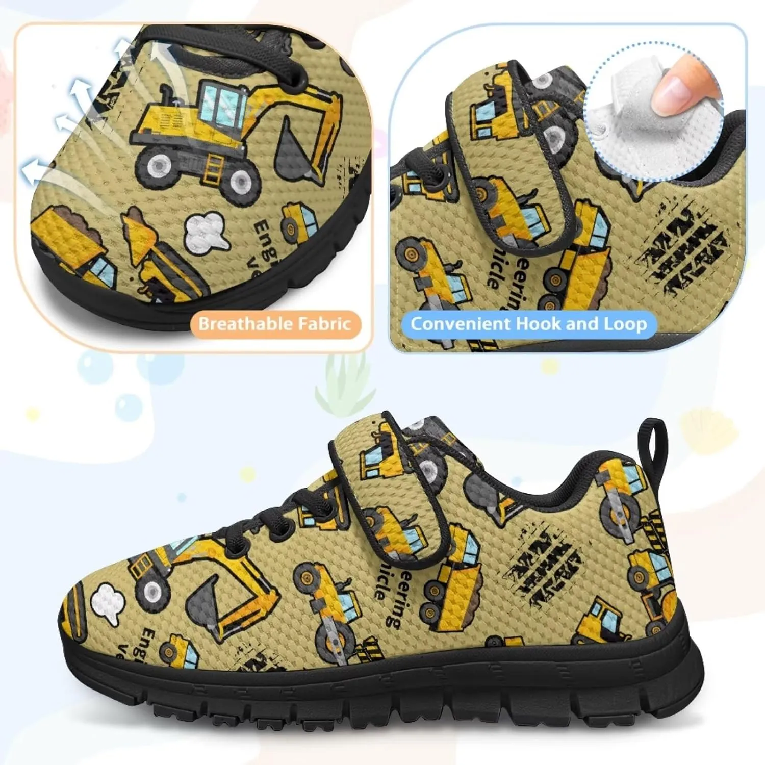 Kids Shoes Boys Girls Mesh Sneakers Fashion Back to School Shoes Anti Skid Lace Up