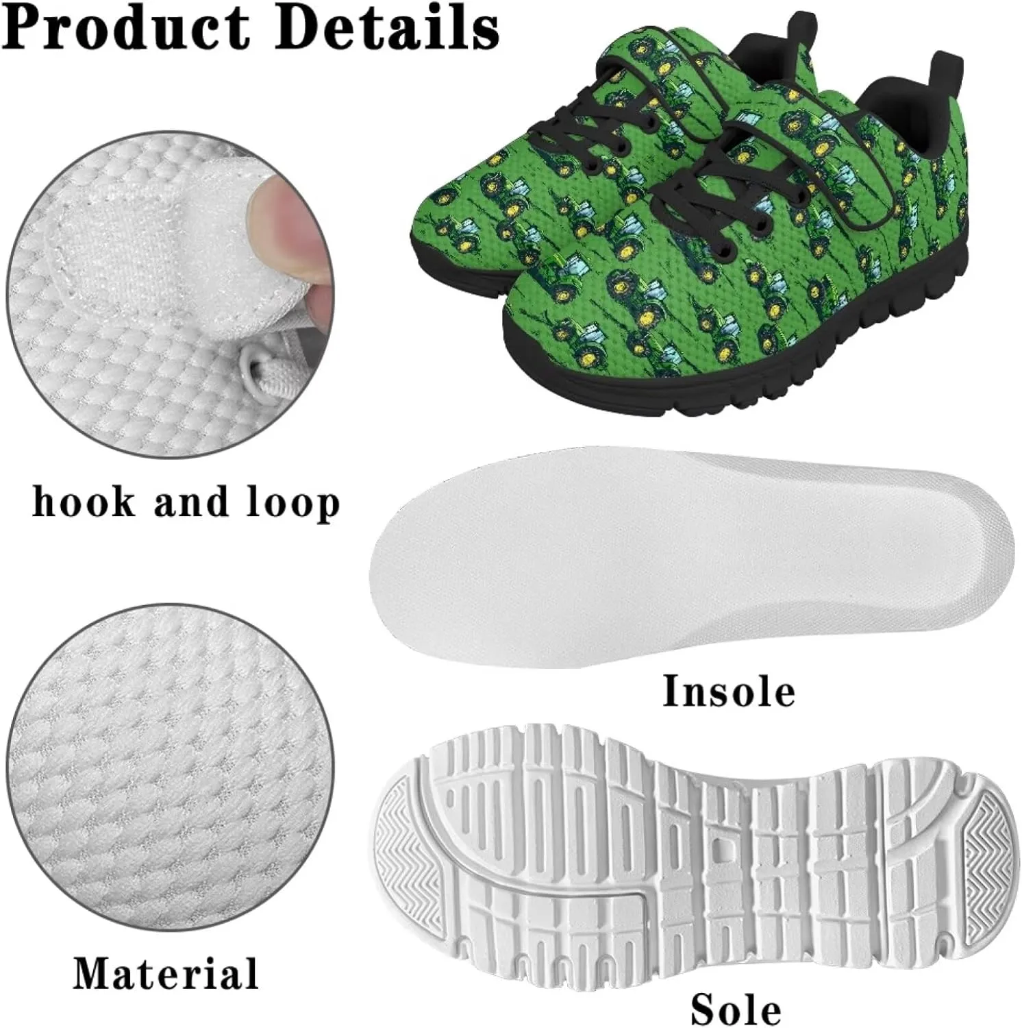 Kids Shoes Boys Girls Mesh Sneakers Fashion Back to School Shoes Anti Skid Lace Up