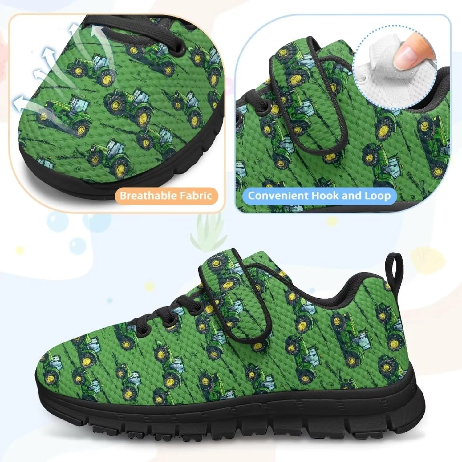 Kids Shoes Boys Girls Mesh Sneakers Fashion Back to School Shoes Anti Skid Lace Up