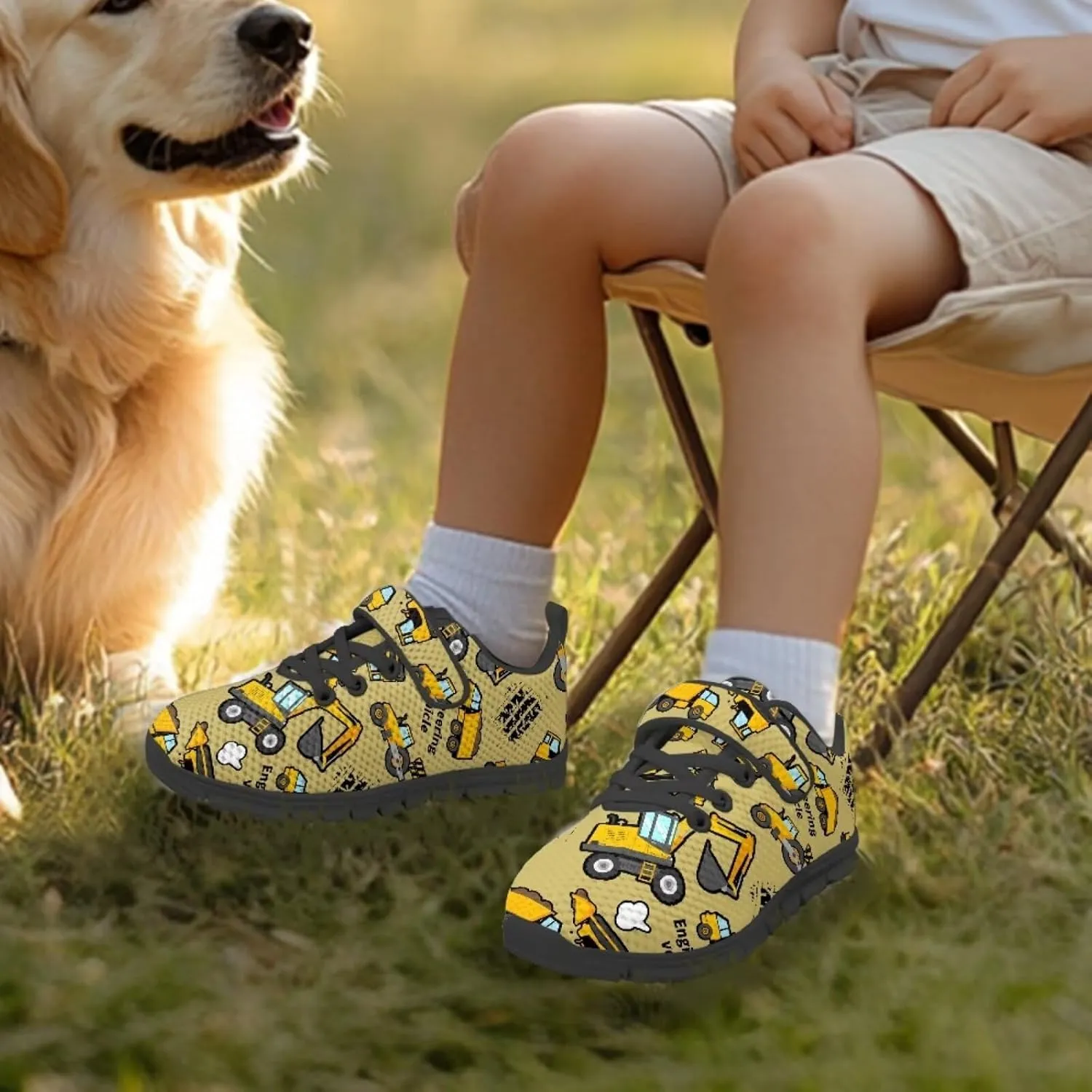 Kids Shoes Boys Girls Mesh Sneakers Fashion Back to School Shoes Anti Skid Lace Up