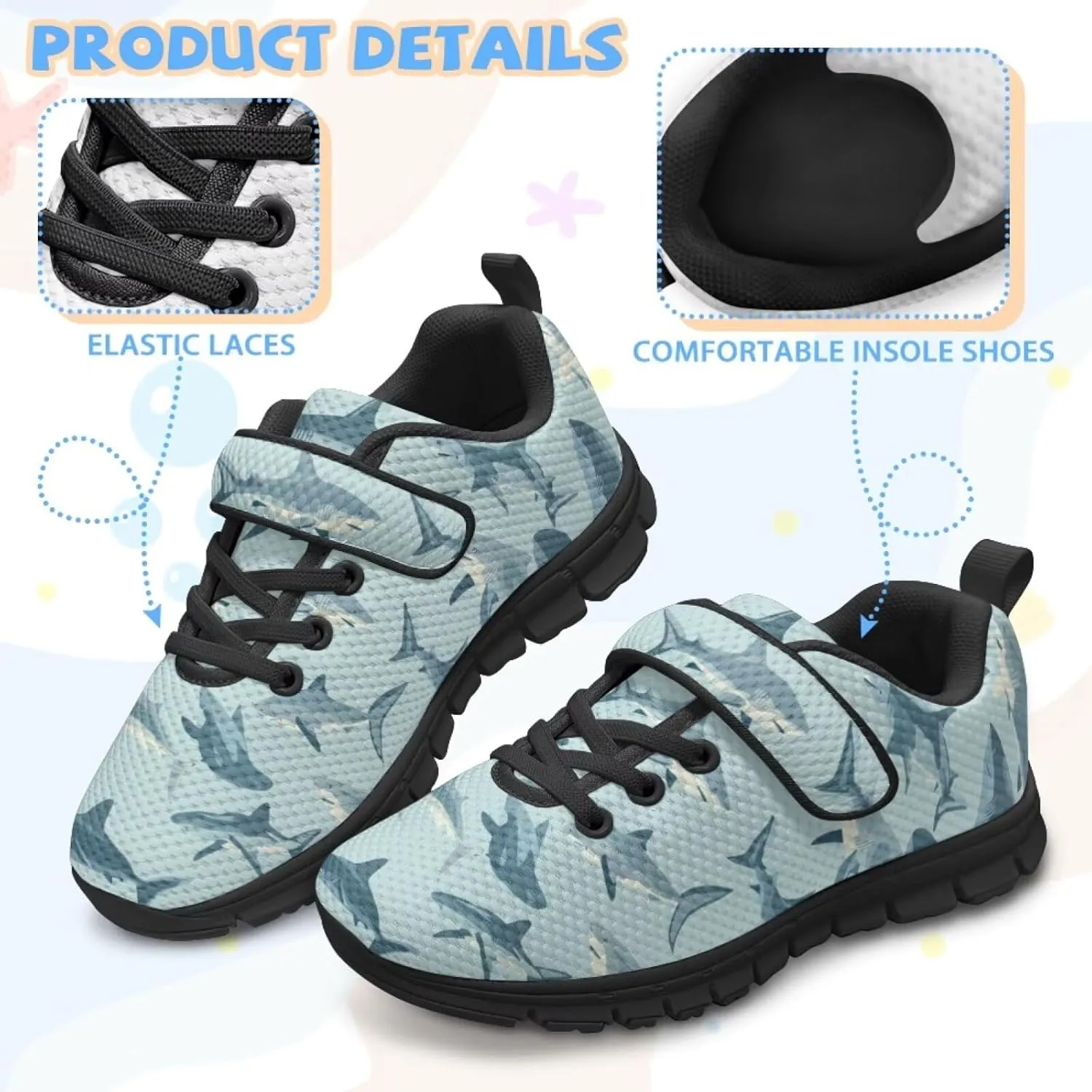 Kids Sneakers Size 11-3 Slip On Girls Boys Running Walking Tennis Shoes Single Buckle