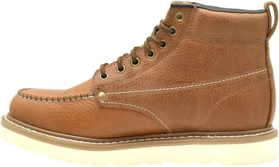 King Rocks Men's Moc Toe Construction Boots Work Shoes