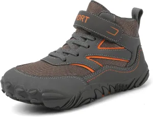 Little/Big Kids Barefoot Shoes Girls Boys High Top Wide Toe Box Zero Drop Minimalist Sneakers Lightweight Breathable Walking Shoes