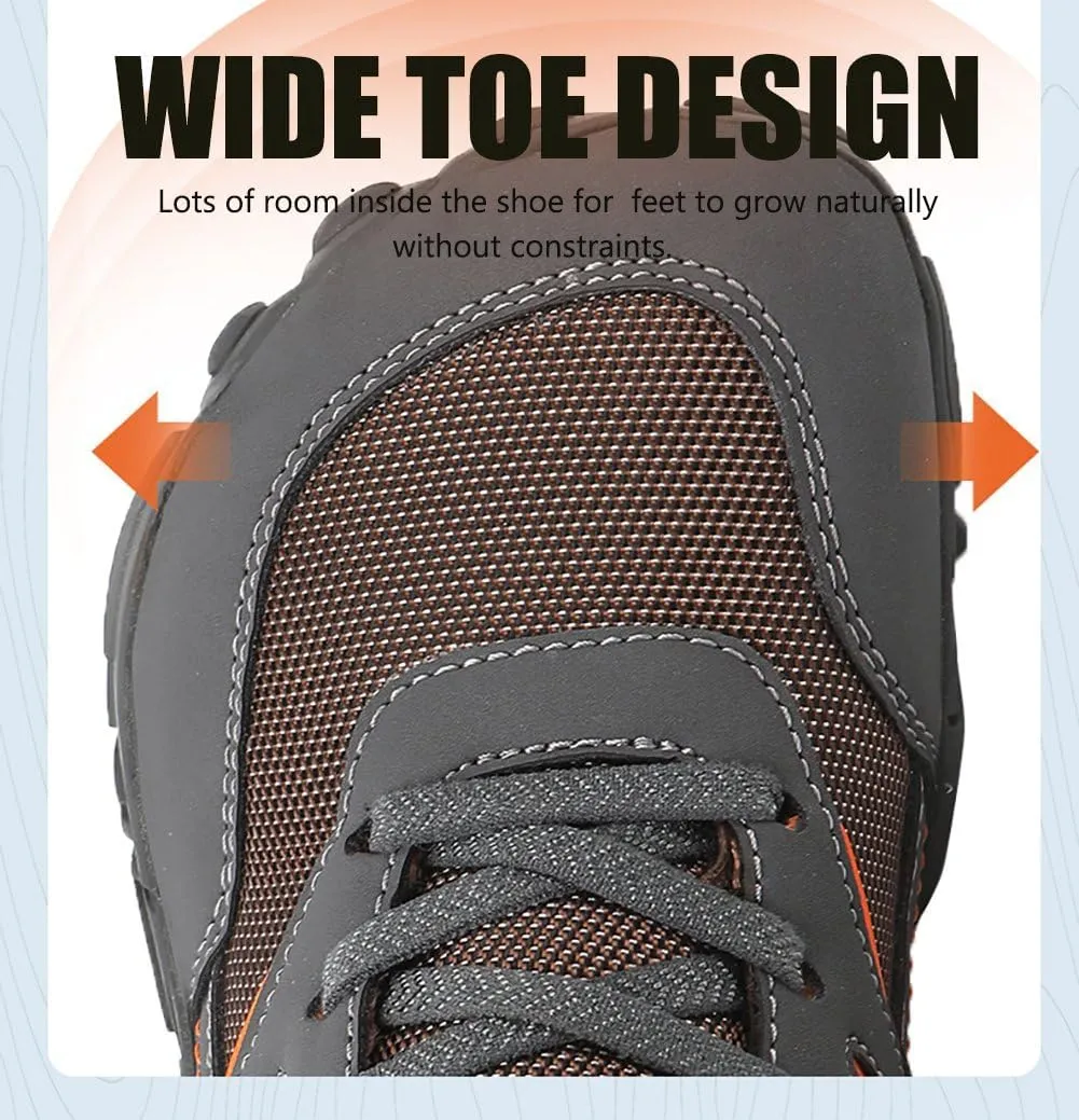 Little/Big Kids Barefoot Shoes Girls Boys High Top Wide Toe Box Zero Drop Minimalist Sneakers Lightweight Breathable Walking Shoes