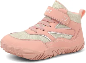 Little/Big Kids Barefoot Shoes Girls Boys High Top Wide Toe Box Zero Drop Minimalist Sneakers Lightweight Breathable Walking Shoes