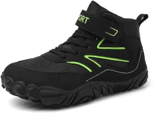 Little/Big Kids Barefoot Shoes Girls Boys High Top Wide Toe Box Zero Drop Minimalist Sneakers Lightweight Breathable Walking Shoes