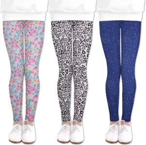 LUOUSE Girls' Leggings Full Length Comfy Pants Trousers 4-13 Years