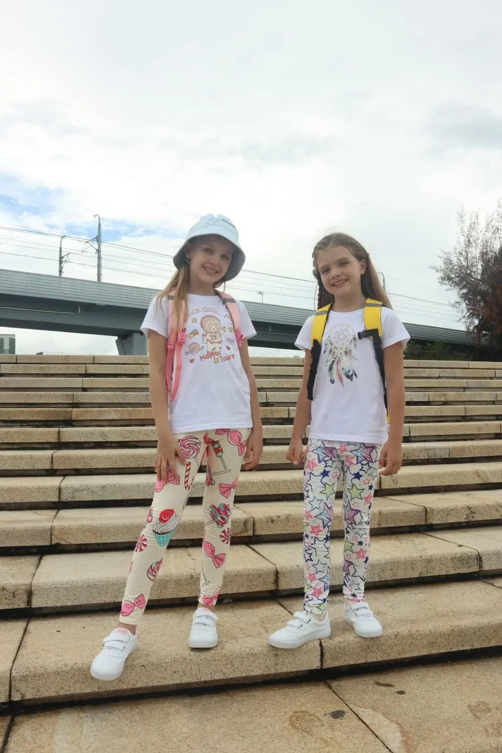LUOUSE Girls' Leggings Full Length Comfy Pants Trousers 4-13 Years