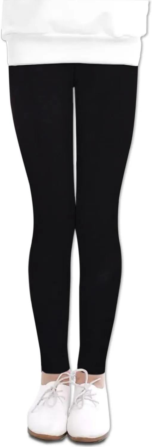 LUOUSE Girls' Leggings Full Length Comfy Pants Trousers 4-13 Years
