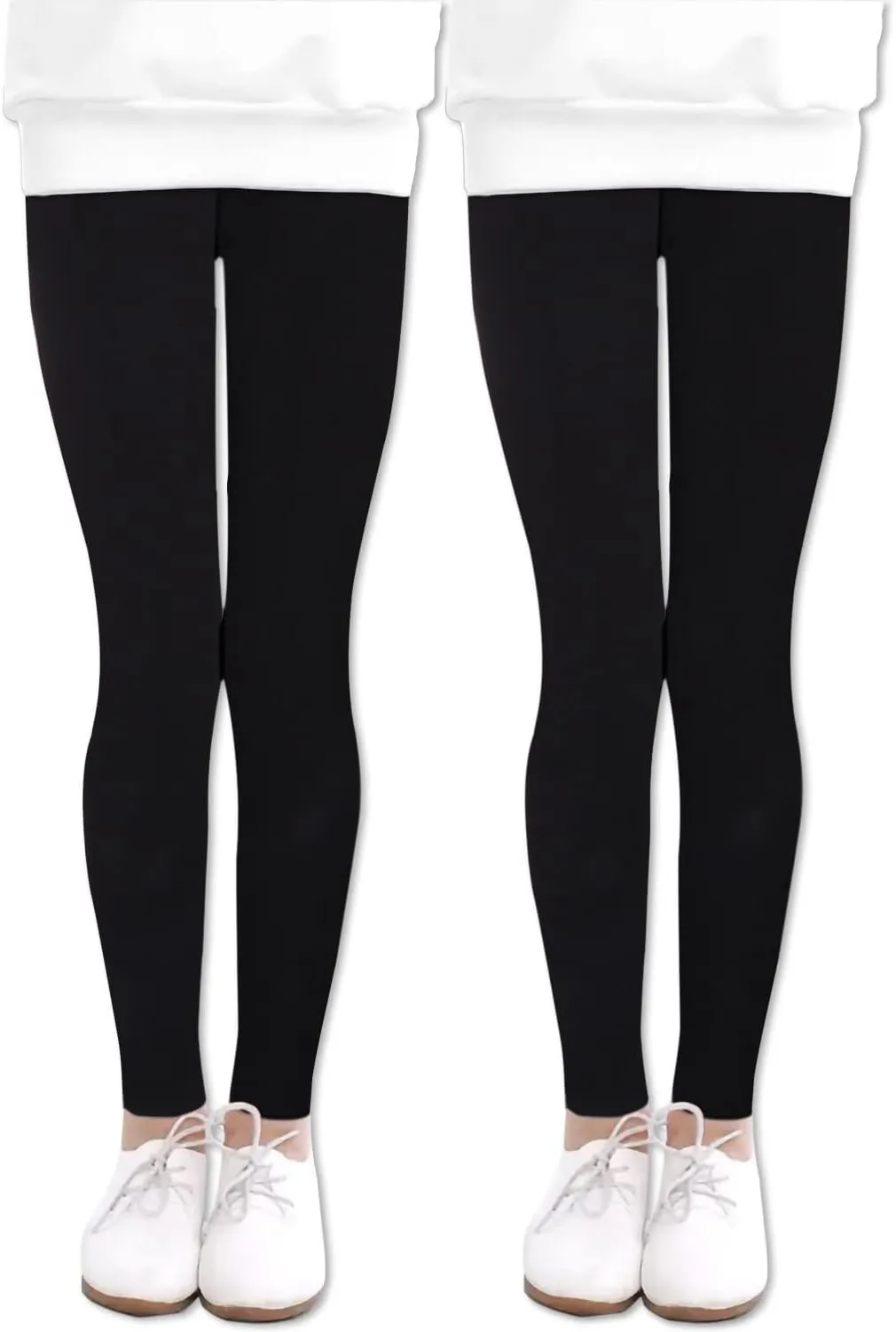 LUOUSE Girls' Leggings Full Length Comfy Pants Trousers 4-13 Years