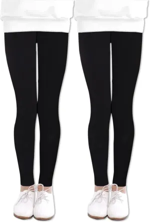 LUOUSE Girls' Leggings Full Length Comfy Pants Trousers 4-13 Years