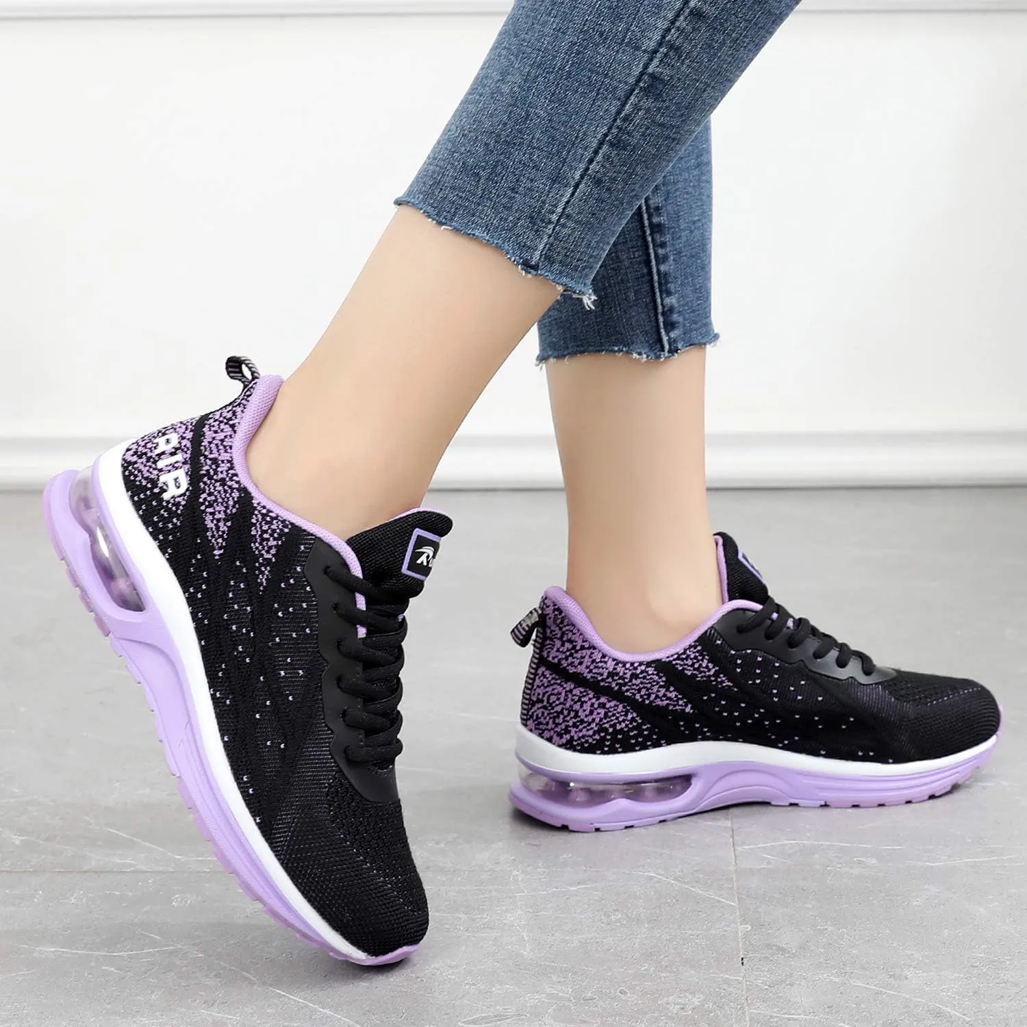 MAFEKE Women Air Athletic Running Shoes Fashion Tennis Breathable Lightweight Walking Sneakers
