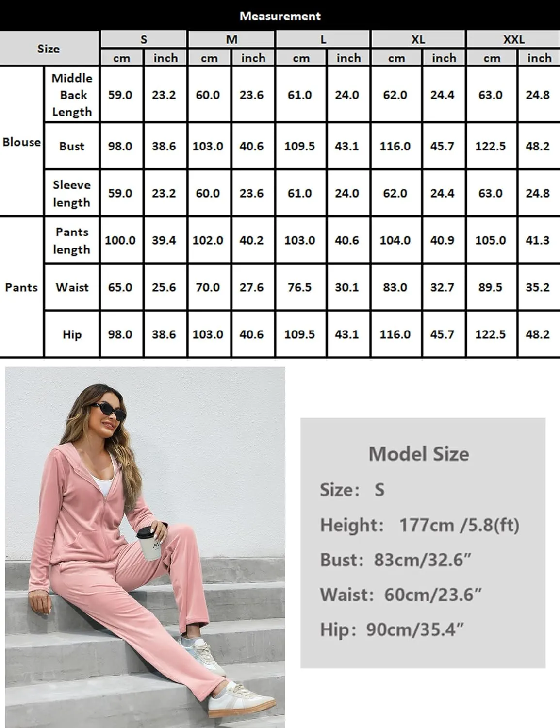 Marvmys Velour Tracksuit Womens 2 Piece Outfits Velvet Sweatsuit Jogging Suit Full Zip Up Hoodie and Sweatpants Set