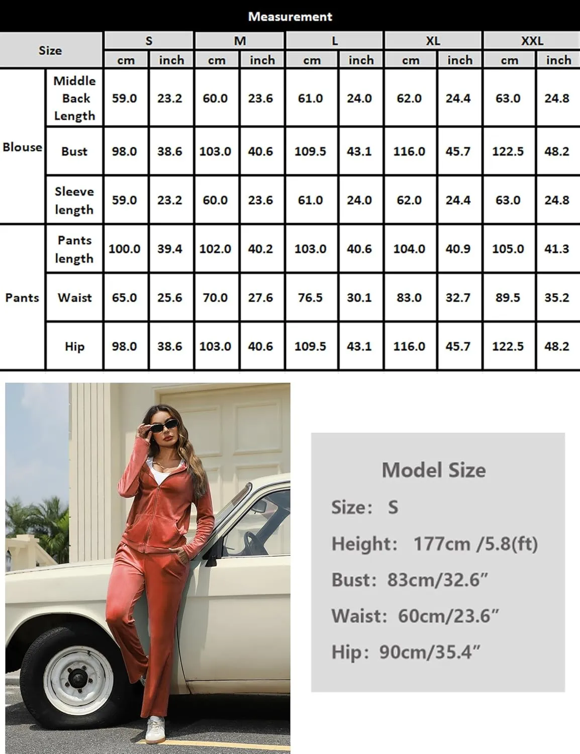 Marvmys Velour Tracksuit Womens 2 Piece Outfits Velvet Sweatsuit Jogging Suit Full Zip Up Hoodie and Sweatpants Set